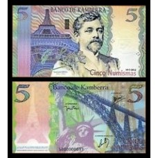 Kamberra Camberra 5 Numismas 2012 Fe Eiffel Fantasia