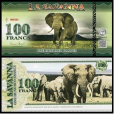 La Savanna 100 Francs Elefante 2015  Fe Fantasia