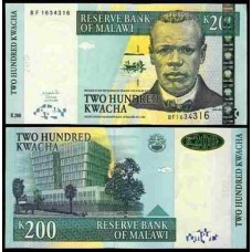 Malawi Malaui P-55a Fe 200 Kwacha 2004
