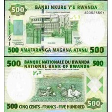 Rwanda Ruanda P-34 Fe 500 Francs 2008