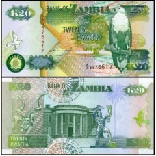Zâmbia P-36a Fe 20 Kwacha 1992