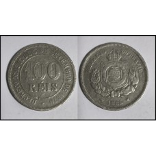 Brasil 100 Réis 1885 V-015 Cupro-Níquel Mbc (359)