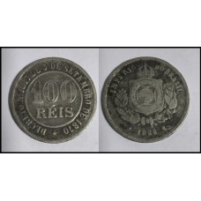 Brasil 100 Réis 1888 V-030 Cupro-Níquel Bc (372)