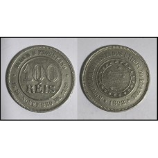 Brasil 100 Réis 1898 V-042 Cupro-Níquel Sob (376)