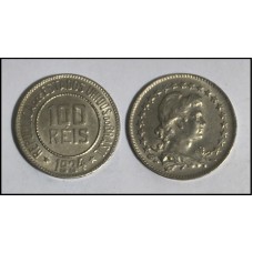 Brasil 100 Réis 1934 V-088 Cupro Níquel S/Fc (388)