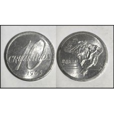 Brasil 10 Cruzeiros 1965 V-284 Alumínio (570)