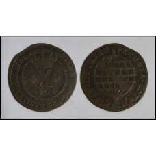 Brasil X Réis 1805 C-367 Cobre Mbc Coroa Baixa (288)