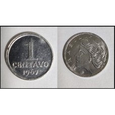 Brasil 1 Centavo 1967 Sob V-287 Inox Efígie da República (21)