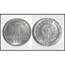 Brasil 1 Cruzeiro 1957 S/Fc V-274 Alumínio (607)