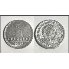 Brasil 1 Cruzeiro 1957 S/Fc V-274 Alumínio (608)