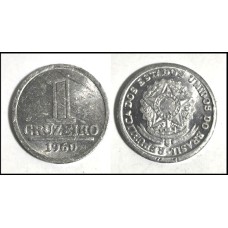 Brasil 1 Cruzeiro 1960 V-277 Sob Alumínio (609)