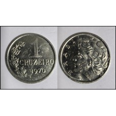 Brasil 1 Cruzeiro 1970 V-318 Níquel Sob (320)