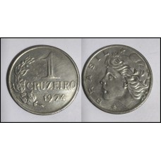 Brasil 1 Cruzeiro 1974 V-319 Inox Sob (331)
