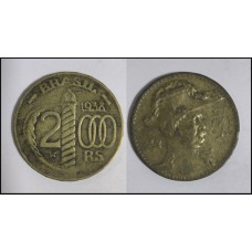 Brasil 2.000 Réis 1938 V-162A Mbc Br/Al Duque de Caxias (422)