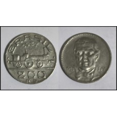 Brasil 200 Réis 1937 V-144 Cupro-Níquel FC Barão de Mauá (298)