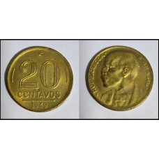 Brasil 20 Centavos 1949 V-207 Sob Br-Al Ruy Barbosa (59)