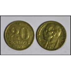 Brasil 20 Centavos 1953 V-211 Sob Bronze-Alumínio Ruy Barbosa (404)