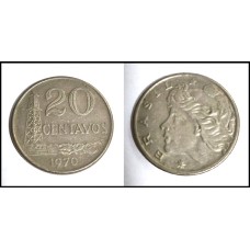 Brasil 20 Centavos 1970 V-305 Mbc Cu-Ni Petróleo (75)