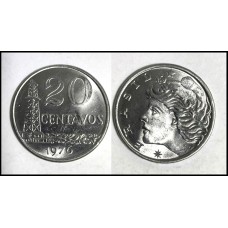 Brasil 20 Centavos 1976 V-307 Fc Inox Petróleo (636)