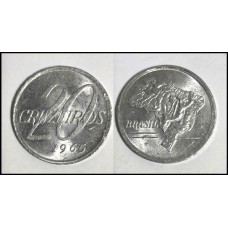 Brasil 20 Cruzeiros 1965 V-285 Sob Alumínio (649)