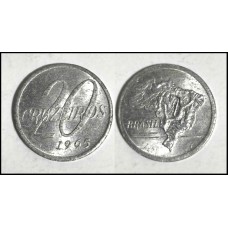 Brasil 20 Cruzeiros 1965 V-285 Mbc Alumínio (651)
