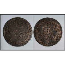 Brasil XX Réis 1821R C-508 Cobre Sob (289)