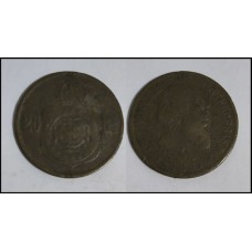 Brasil 20 Réis 1869 B-788 Bronze Mbc (409)