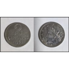 Brasil 2 Centavos 1967 V-290 Inox Sob (28)