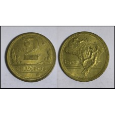 Brasil 2 Cruzeiros 1949 V-244 Sob Bronze-Alumínio (400)