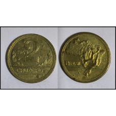 Brasil 2 Cruzeiros 1949 V-244 Sob Bronze-Alumínio (401)