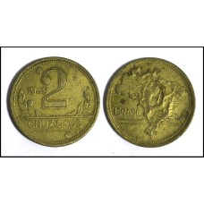 Brasil 2 Cruzeiros 1949 V-244 Sob Bronze-Alumínio (522)