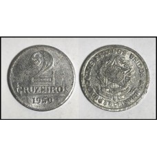 Brasil 2 Cruzeiros 1959 V-281 Sob Alumínio (569)