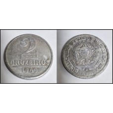 Brasil 2 Cruzeiros 1960 V-282 Mbc Alumínio (49)	