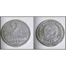 Brasil 2 Cruzeiros 1960 V-282 Sob Alumínio (50)