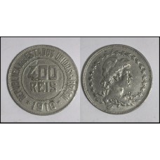 Brasil 400 Réis 1918 V-108 Cupro-Níquel Mbc (433)