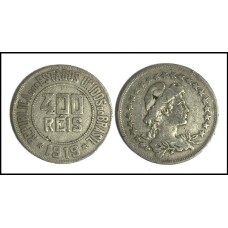 Brasil 400 Réis 1919 V-109 Cupro-Níquel Mbc (589)