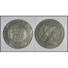 Brasil 400 Réis 1926 V-115 Cupro-Níquel Mbc (221)