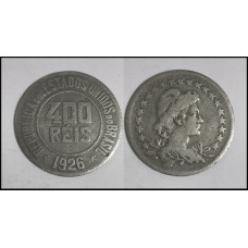 Brasil 400 Réis 1926 V-115 Cupro-Níquel Mbc (438)