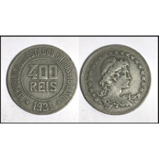 Brasil 400 Réis 1931 V-119 Cupro-Níquel Mbc (598)