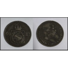 Brasil 40 Réis 1879 B-796 Bronze Mbc D. Pedro II (201)