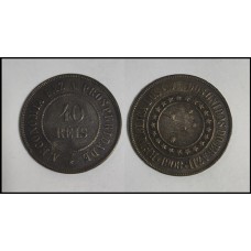 Brasil 40 Réis 1908 B-826 Bronze Sob (209)