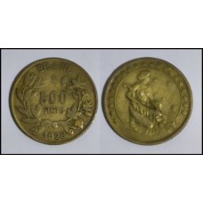 Brasil 500 Réis 1928 V-126 Br/Al Fc (275)