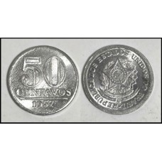 Brasil 50 Centavos 1957 Fc V-269 Alumínio (455)