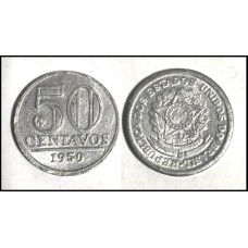 Brasil 50 Centavos 1959 Fc V-271 Alumínio (641)