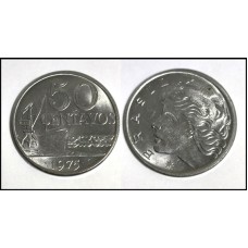Brasil 50 Centavos 1975 Fc V-313 Inox (492)