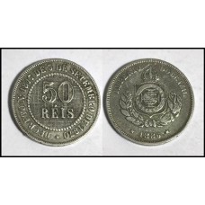 Brasil 50 Réis 1886 V-025 Cupro-Níquel Sob (457)