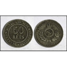 Brasil 50 Réis 1886 V-025 Cupro-Níquel Mbc (459)