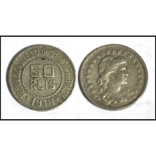 Brasil 50 Réis 1918 V-063 Cupro-Níquel Mbc (464)