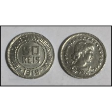 Brasil 50 Réis 1919 V-064 Cupro-Níquel Sob (244)