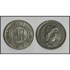 Brasil 50 Réis 1919 V-064 Cupro-Níquel FC (245)